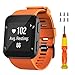 ANCOOL Compatible with Forerunner 35 Bands Soft Silicone Watch Band Sport Strap Replacement for Forerunner 35 Smartwatch (Orange)