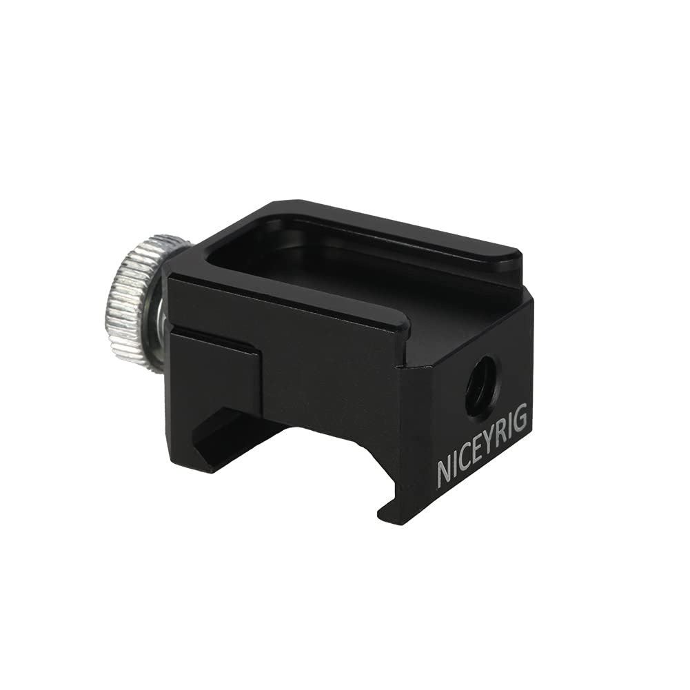 NICEYRIG NATO Rail Clamp to Cold Shoe Mount Adapter with 1/4 Threads - 471
