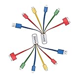 CHAFON Compatible for Multi Charge Cable 2 Pack, 6 in 1 Multiple USB Charging Cord