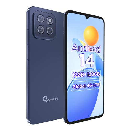 CWOWDEFU 2025 Android 14 Unlocked Cellphone, 12GB+128GB Expandable Mobile Phone Without Contract Smartphone,Octa Core 6.75 