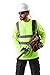 Kolossus 100% Polyester ANSI Class 2 Compliant High Safety Visibility Long Sleeve Safety Shirt (Yellow, Large)