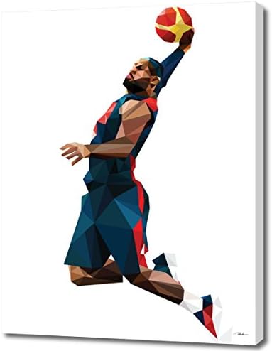 Curioos M_CA00111424_GW "Lebron James" canvas Print, Medium