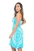 Riviera Sun 21612-TW-XL Strapless Tube Short Dress/Summer Dresses Turquoise/White