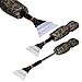 2 Pack IIT Telescoping Car Window Ice Scrapers With Camo Hand Warmer Mitts Gloves LED Lights