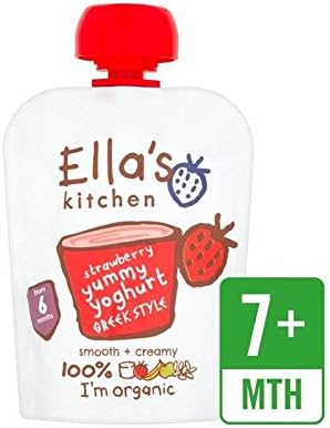 Ella's Kitchen Organic Greek Yoghurt & Strawberry 90g - Pack of 2