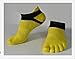 Men Cotton Low Cut Toe Socks 5 Finger No Show Mesh Wicking 3/4/6 Pack 9 Pack