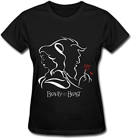 Beauty And The Beast T Shirt For Womens 100% Organic Cotton[ Black