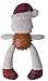 Christmas Plush Dog Toys with Rubber Ball Body Santa Claus by BINGPET