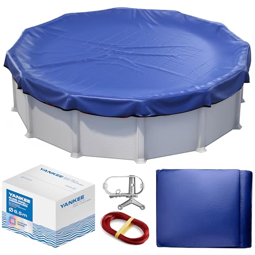 Yankee Poolabdeckung rund für 600–650 cm Pools, Ø 720 cm Planenmaß