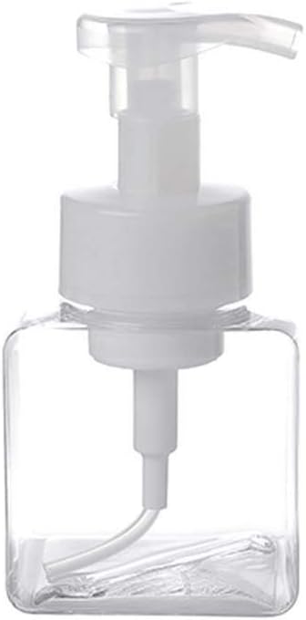 Dowager Plastic Foam Dispenser Bottle,Mini Liquid Soap Empty Travel Foam Soap Dispenser,Refillable Lotion Pump Shampoo Container Pump Bottle (250ml)