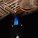 Jet Torch Cigar Lighter, 3 Flame Butane Refillable Cigar Lighter with Visible Gas Tank and Cigar Punch (Black)