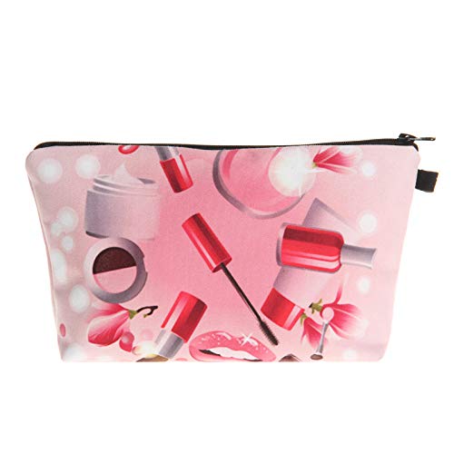 LUOXIAQIFEI 1 x Printed Lipstick Pattern Women's Cosmetic Bag Make-up Bag Organiser
