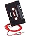 Showtime Car Audio Tape Cassette Adapter - for iPhone iPad iPod MP3 Player CD Radio Nano, 3 Feet Long Cable 3.5mm Male and 2.5mm Male Adapter Headphone Jack AUX 880