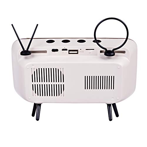 Goshfun PTH800 Retro tv Bluetooth Speaker Mobile Phone Holder, Wireless Retro TV Shape Phone Stand Accessories, Desktop Cell Phone Stand for Phones with 4.7-5.5 Inch Screen, Coffee