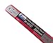 Shinwa 300 mm Rigid (25 mm x 1 mm) Zero Glare Satin Chrome Stainless Steel Machinist Engineer Ruler / Rule with Graduations in mm and .5mm Model 13013