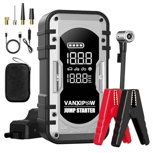 8000A Portable Car Battery Jump Starter with Air Compressor, 150PSI (9.0 L