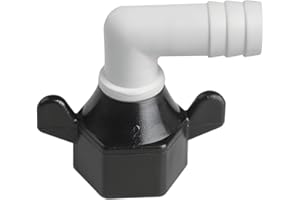 SEAFLO (NO: 51F03) 1/2"-14 FNPT x 1/2" Barb Angled Universal Pump Fittings for SHURFLO, SEAFLO, Circle River, Johnson, Jabsco, FLOJET, REMCO, Lippert, USA ADVENTURE and other Pumps (2-Pack)