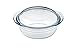 International Cookware Arcuisine Borosilicate Glass Round Casserole w/Lid 17.8 Centimeters / 1 Liter