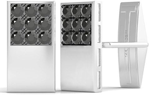 VAARYABlack Diamonds Cufflinks 14K White Gold AGS Certified 3/4 Ctw.