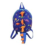 Kids Harness Backpack Cute Dinosaur Toddler Backpack with Leash Blue (Blue)