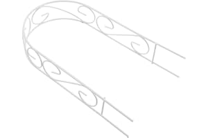 ARTIBETTER Miniature Wedding Arch for Dollhouse, White Cast Iron Fairy Garden Accessory, 10x3x20cm Micro