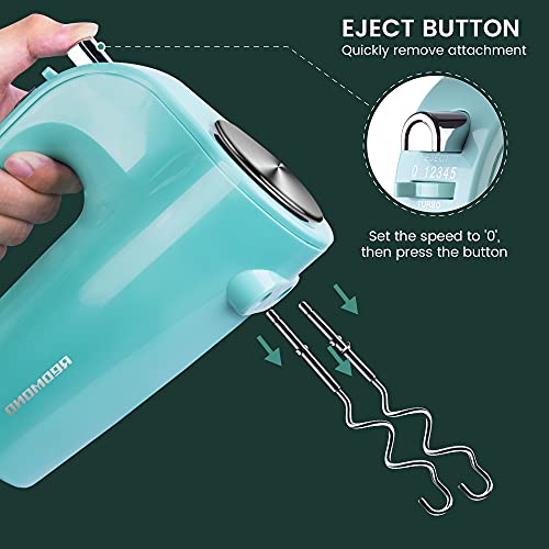 Hand Mixer Electric 5 Speed, REDMOND 250W Power Mixer Electric Handheld