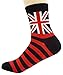 Bienvenu Men Uk Flag Print British Flag Colorful Dress Socks Casual Cotton Crew Socks