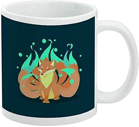 Taza Kitsune Zorro Blanco de Nueve Colas: Amazon.es: Hogar
