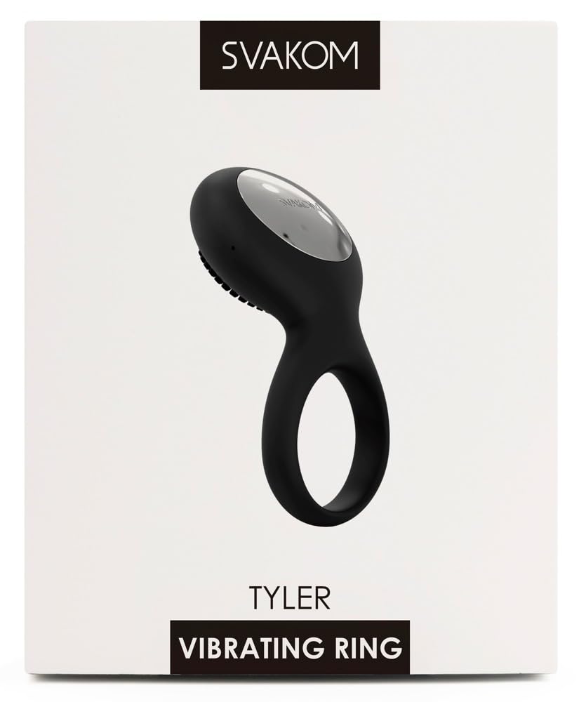 Svakom Black Tyler Rechargeable Vibrating Cockring