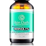 Skin Daily Retinol Serum - 1% Complex for more Sensitive Skin - Concentrated Dose Day/Night Anti-Wrinkle / Anti-Aging Cream for All Skin Types - 1oz