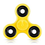 Toplay Fidget Spinner Toy Stress Reducer Ceramic Bearing - Perfect For ADD, ADHD, Anxiety, and Autism Adult Children (Yellow)