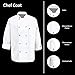 350 CHEF APPAREL Pearl Buttons Chef Coat-Easy-Care Twill Chef Jacket for Men,White,3X-Large