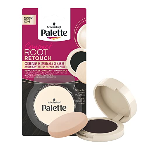 Compact Root Retouch Retoca Raíces polvo compacto – Negro – Cubre Canas 1 unidad