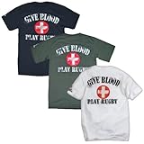 Give Blood Play Rugby Short Sleeve T-Shirt