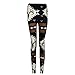 GBSELL Women Bull Arrows Printed Stretchy Pants Leggings Sport Casual (Black, M)