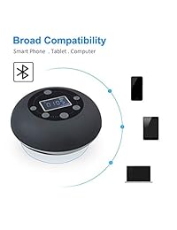Altavoz con ducha Bluetooth, portátil 5.0 Altavoz con Bluetooth Altavoz inalámbrico exterior impermeable Radio de ducha con pantalla LCD, Radio FM, Ranura Micro SD, Micrófono para baño, Piscina, Coche, Playa, Cocina