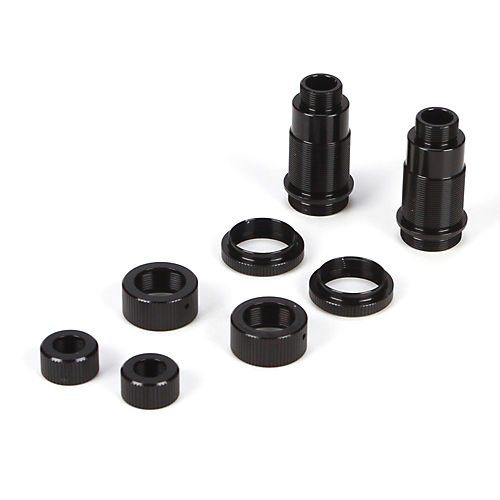 Rear Shock Body Set, Aluminum, Black: Mini 8IGHT