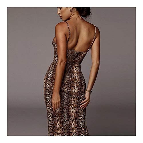 41gTwhma4KL JYSLI Vestido de noche con estampado de serpiente, sexy, cuello en V, sin mangas, con tirantes elegantes, para fiesta… JYSLI Vestido de noche con estampado de serpiente, sexy, cuello en V, sin mangas, con tirantes elegantes, para fiesta… - Imagen 3