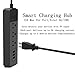 Power Strip Surge Protector Nasion.V 5.5 Feet Extension Cord Smart 3-USB Charging Ports and 3-Outlet Desk Power Plug for Home,Hotel,Office,TV,Computer,Power Bank,Smartphone,Tablets-Black