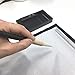 Japanese calligraphy set 9 parts, Shodo calligraphy pen (three brushes) and paper, inkstone and ink stick, non slip underlay, Paperweight, with clear case (Black edge/Clear case)