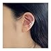 Hanloud Sliver Leaf Cuff Wrap Earrings Non-Pierced Ear Clip on Cartilage Earrings for Girl Women