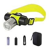 RedSun 800Lumen Diving Headlamp，Super Bright Underwater Headlamp with 3 Modes，Submarine Head Light LED Lamp Diving Head Flashlight for Diving,Hiking and Camping (Battery not Included)