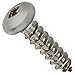 #8 x 1 Pan Head Sheet Metal Screws, Full Thread, Square Drive, Stainless Steel 18-8, Bright Finish, Self-Tapping, Quantity 100 Pieces by Fastenere