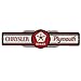 Open Road Brands Chrysler Plymouth Dealer, Red and White Vintage Tin Metal Wall Art - an Officially Licensed Product Great Addition to Add What You Love to Your Home Decor