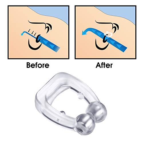 Anti Snore Nose Clip, MUIIGOOD Silicone Magnetic Stop Snoring Nose Device Professional Sleeping Aid Relieve Snore Comfortable Sleep Sleeping Aid for Women Men(2pcs)