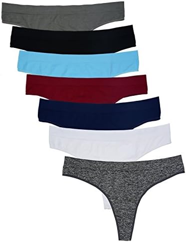 4 to 7 Pack Women’s Thongs Nylon Spandex Panties Bikini Underwear