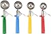 Culinary Depot Stainless Steel Ice Cream Scoop Disher, 4-Piece Color Handle Set - 12, 16, 20, 24 Scoops