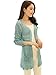 Shawhuaa Womens Crochet Knitted Open Front Cardigan Pocket Sweater (One Size, Aquamarine)
