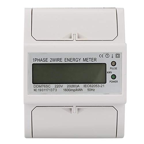 DDM75SC Single Phase Wattmeter 4P Din Rail Energy Meter Electronic KWh Meter, Electric Energy and Measuring Instruments, Electric Energy Measuring Instruments