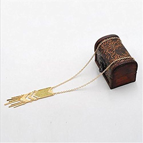 AxiEr Women Long Bohemian Tassel Pendant Matte Triangle Necklace Partty Gift Jewelry Alloy